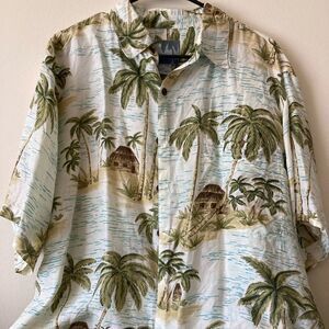 Mens Silk Traders Hawaiian Button Down Shirt